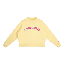 Load image into Gallery viewer, Winchester Varsity Mockneck Sweatshirt | Butter + Pink
