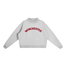 Load image into Gallery viewer, Winchester Varsity Mockneck Sweatshirt | Red + Black
