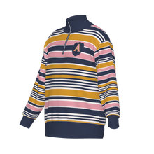 Load image into Gallery viewer, Andover Stripe Quarter Zip Sweater