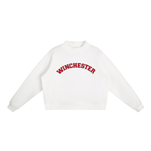 Load image into Gallery viewer, Winchester Varsity Mockneck Sweatshirt | Red + Black