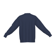 Load image into Gallery viewer, Andover Script Sweater | Navy & Gold Jacquard Knit Crewneck