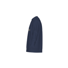 Load image into Gallery viewer, Andover Script Sweater | Navy & Gold Jacquard Knit Crewneck