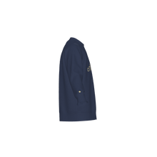 Load image into Gallery viewer, Andover Script Sweater | Navy & Gold Jacquard Knit Crewneck