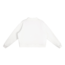 Load image into Gallery viewer, Andover Mockneck Sweatshirt | Oversized Cropped Varsity Pullover, Navy & Gold
