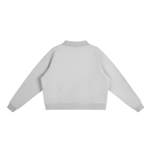 Load image into Gallery viewer, North Andover Script Mockneck Sweatshirt | Grey &amp; Red
