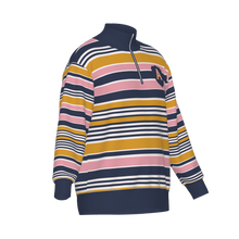 Load image into Gallery viewer, Andover Stripe Quarter Zip Sweater
